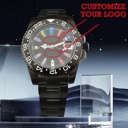 New 40mm national flag luminous dial NH35 watch sapphire glass automatic mechanical luxury watch stainless steel case