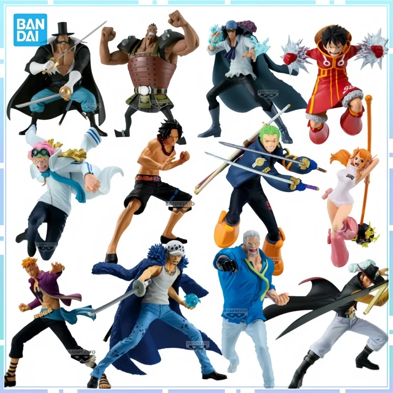 Bandai Original Banpresto Anime ONE PIECE BRC Luffy Kuzan Marco Ace Nami PVC Action Figure Collectible Shelf Birthday Xmas Gifts