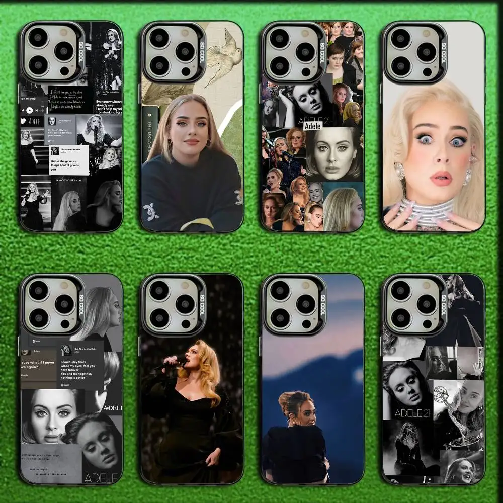 

Singer A-Adele Phone Case For iPhone 16,15,14,13,12,11,Mini,Pro,E,SE4,MAX Candy Matte Shockproof Black Cover
