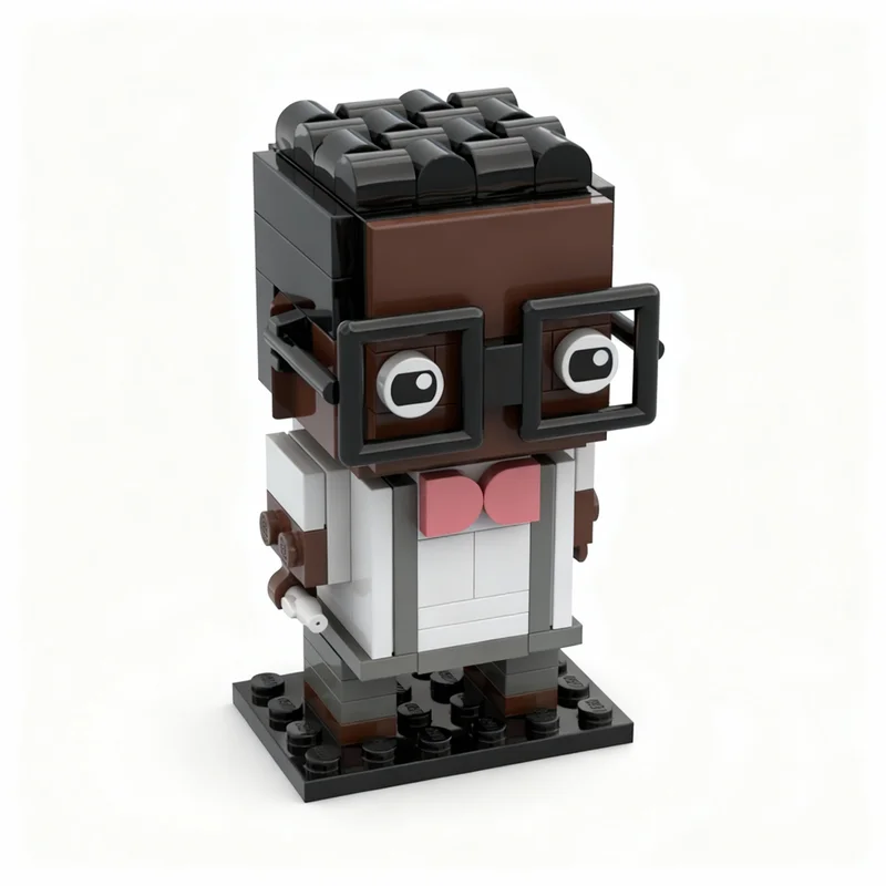 

104pcs MOC DCs Lucius Fox Brickheadz Super Heroes DCD Batmansed Model Building Blocks Christmas Gifts Construction Toys Assemble