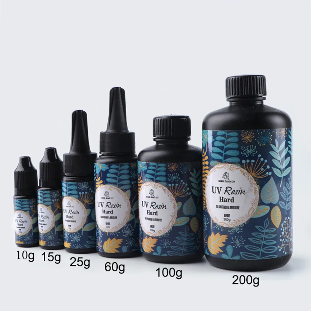 

25G Uv Transparent Hard Glue Fast Curing No Mixing Jewelry Crafts Diy Mold Coating Shrink Plastic Table Cast Figurines Art