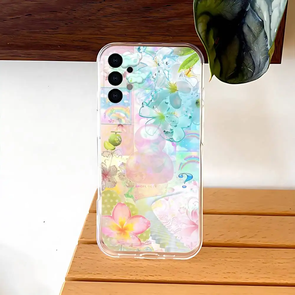 Funda colorida para teléfono Frutiger Aero Art para Samsung S30,S25,S24,S23,S21,S22,S20,S10,5G,FE,lite,PIus, funda Ultra transparente