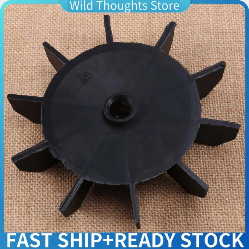 

5X Replacement 0.5 Inch Inner Bore 10 Impeller Air Compressor Motor Fan Blade Black-[Qahk]