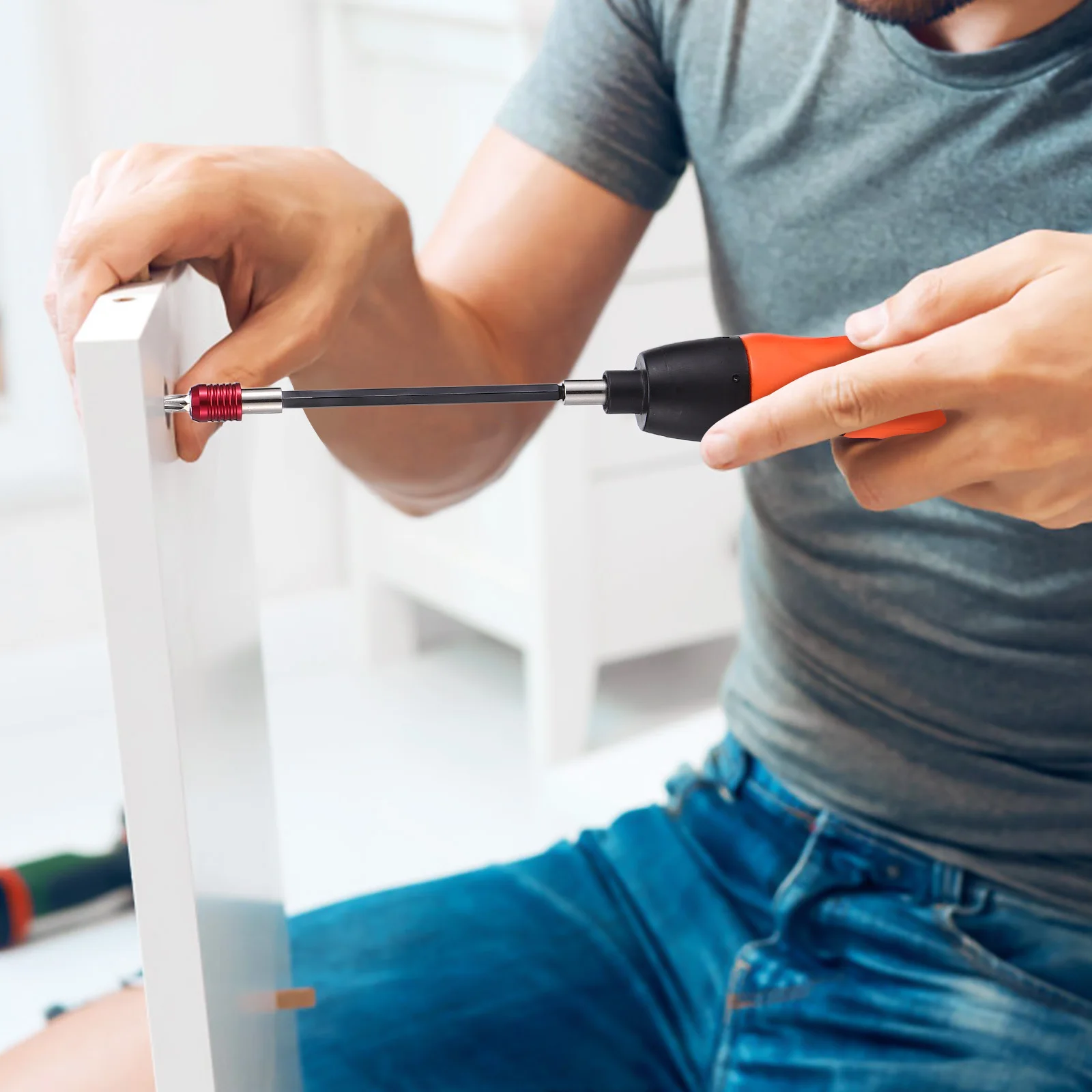 4 pcs Rod Kit Driver Drill Bit Adapter, Alloy Drill Bit Extension Holder Bars, Threaded Extension Rods For Home