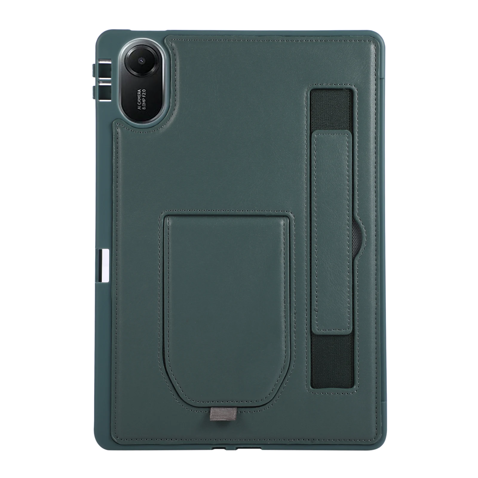 For Xiaomi Redmi Pad 2 11 Case Kickstand PU + TPU Tablet Cover with Wristband   /   Pen Slot - Green