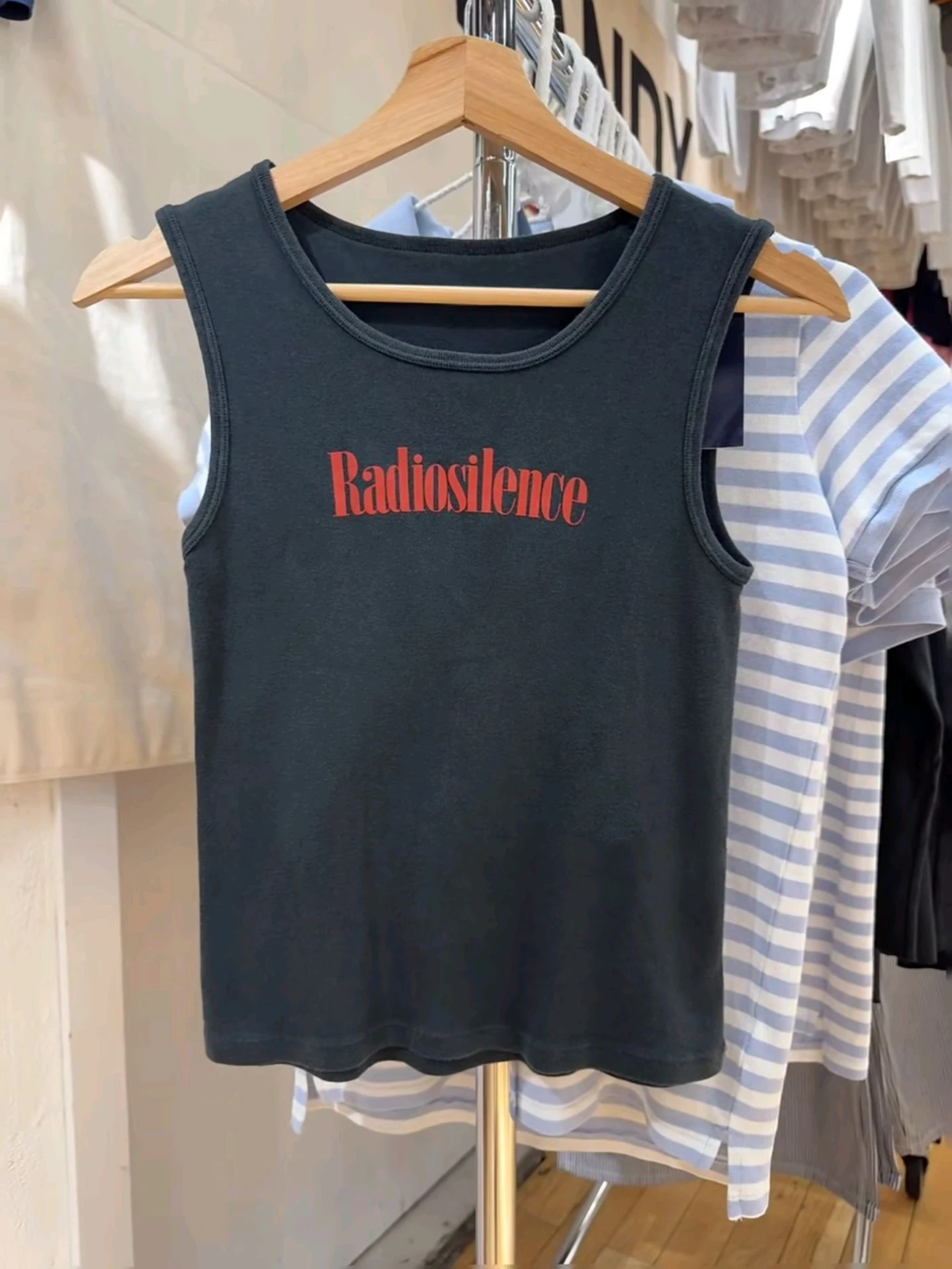 

Black Cotton Slim Letter Print Tank Top Summer Round Neck Sleeveless Women's Camisole Streetwear Vintage Casual Vest Y2k Top New