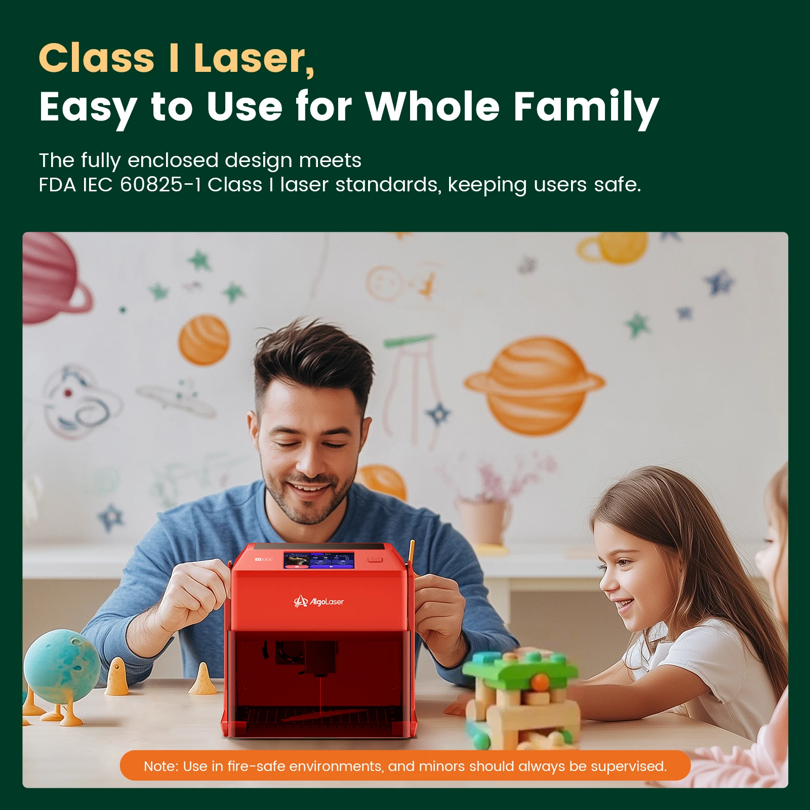 Algolaser pixi máquina de gravação a laser com tela sensível ao toque ajuste automático potência/velocidade para presente diy fazendo gravador a laser de mesa