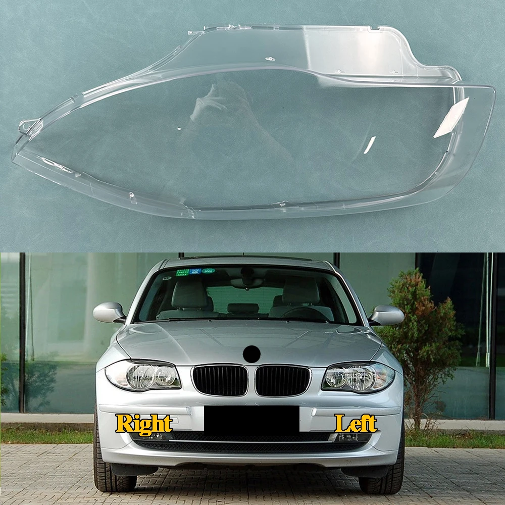 

For BMW 1 Series E82 E87 2007 2008 2009 2010 2011 Headlamp Cover Transparent Lampshade Headlight Shell Mask Lens Plexiglass