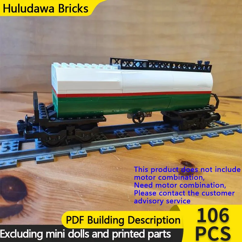 

City Car Model MOC Building Bricks Railway Transportation Tank Waggon Modular Technology Gift Holiday Assemble Children Toy Suit