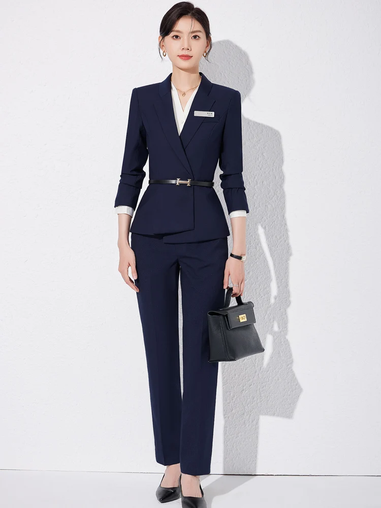 

Комплект костюма с глубокими глазами, женский весенне-осенний Faion Ele Godd Sle Front Desk Beau Therapist Jewelry Store Work orm