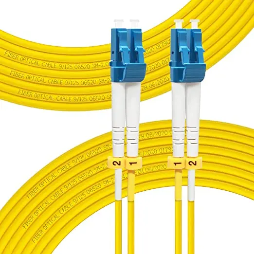 LC-LC cable de conexión de fibra óptica SM 40M 30m cable dúplex puente de fibra óptica LC/UPC