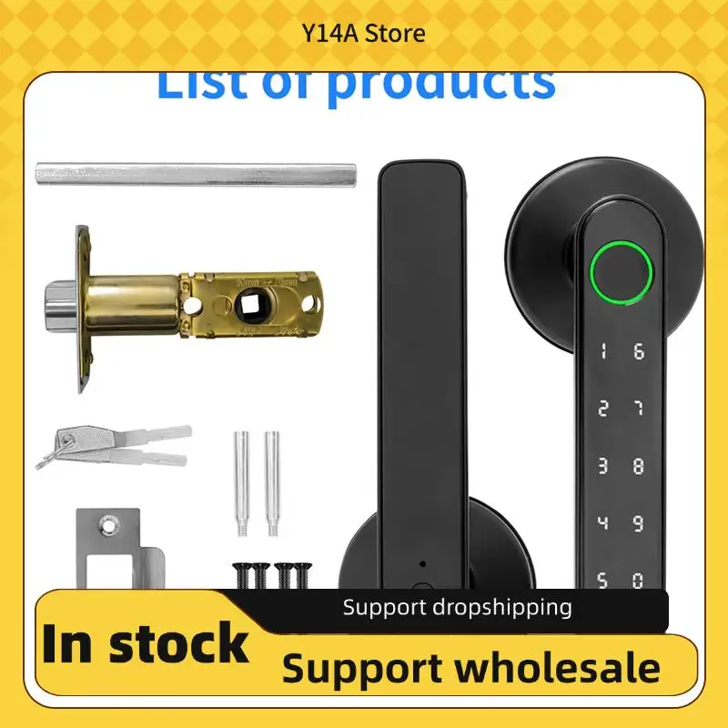 

Y14A Tuya Bluetooth биометрический электронный замок умный отпечаток пальца умная дверная ручка приложение-контроль пароль домашняя система безопасности