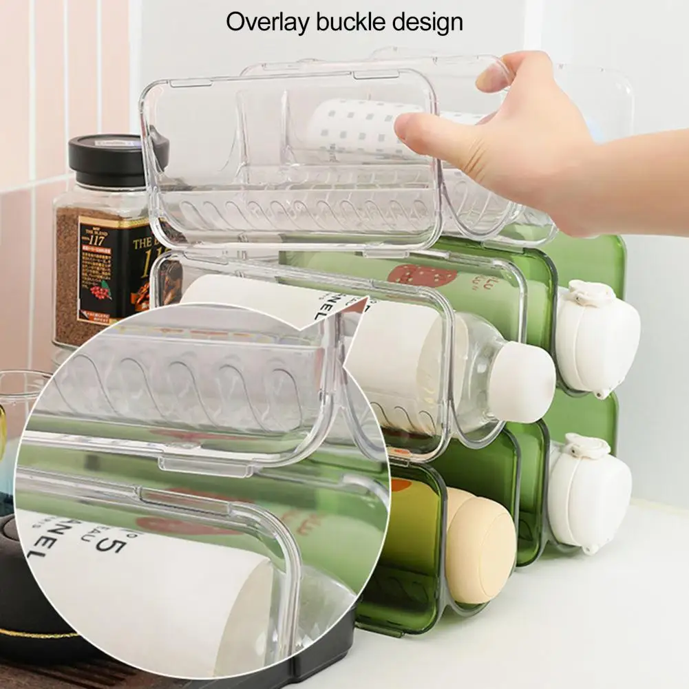 Bottle Storage Shelf Desktop Bottle Storage Rack Deep Space-saving  Long Lasting Pantry Fridge Drink Organizer