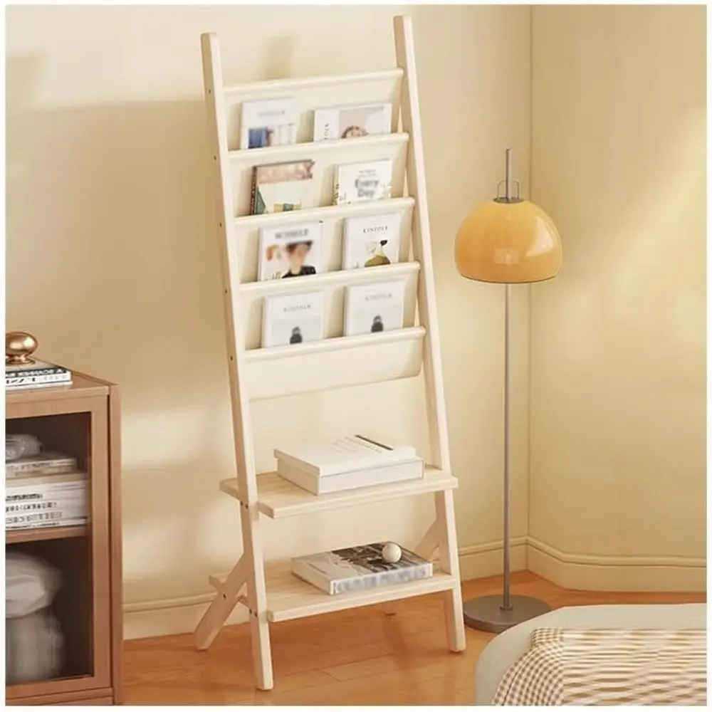 

Compact Wooden Wall-Mounted Magazine and Newspaper Holder for Brochures and Literature
