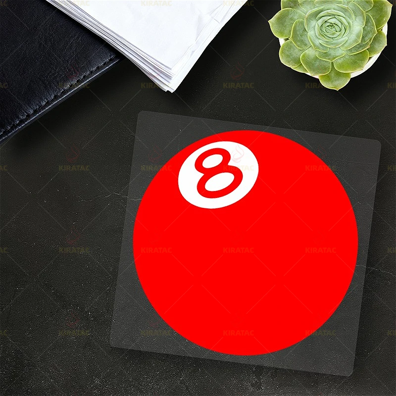 

1Pc 2D Flat No.8 Golf Pattern Waterproof Vinyl Sticker for Motorcycle Windshield, Fuel Tank, Car Window and Scooter Decor