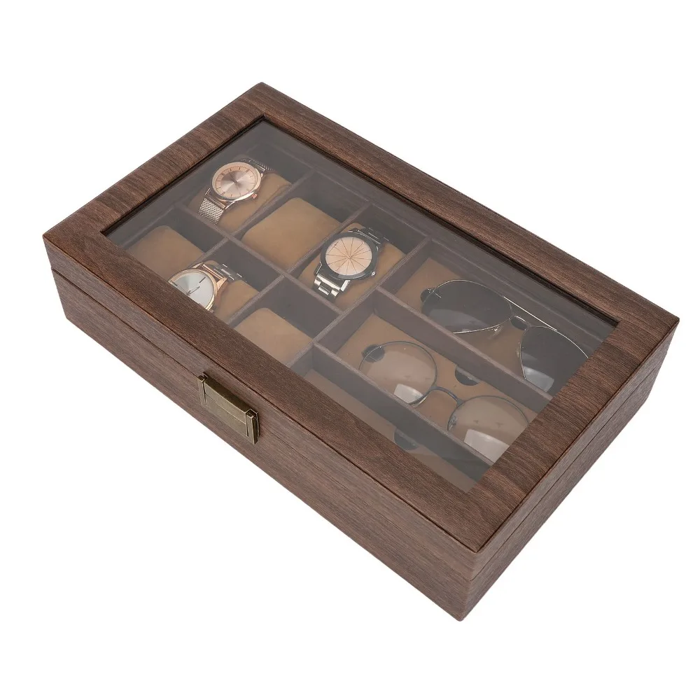 caja-de-almacenamiento-para-relojes-con-diseno-de-vetas-de-madera-tapa-de-cristal-transparente-multiples-compartimentos-organizador-de-joyas-cierre-metalico-forro-interior-suave