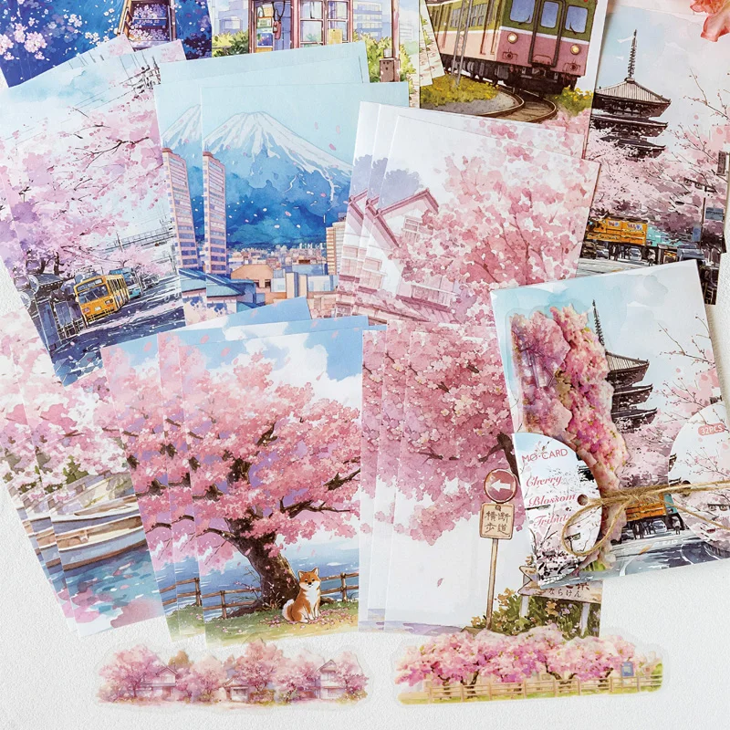 2Style 96Pcs/bag Heart Journey Series Landscape Material Paper Creative Handbook Stickers DIY Photo Frame Journal Background