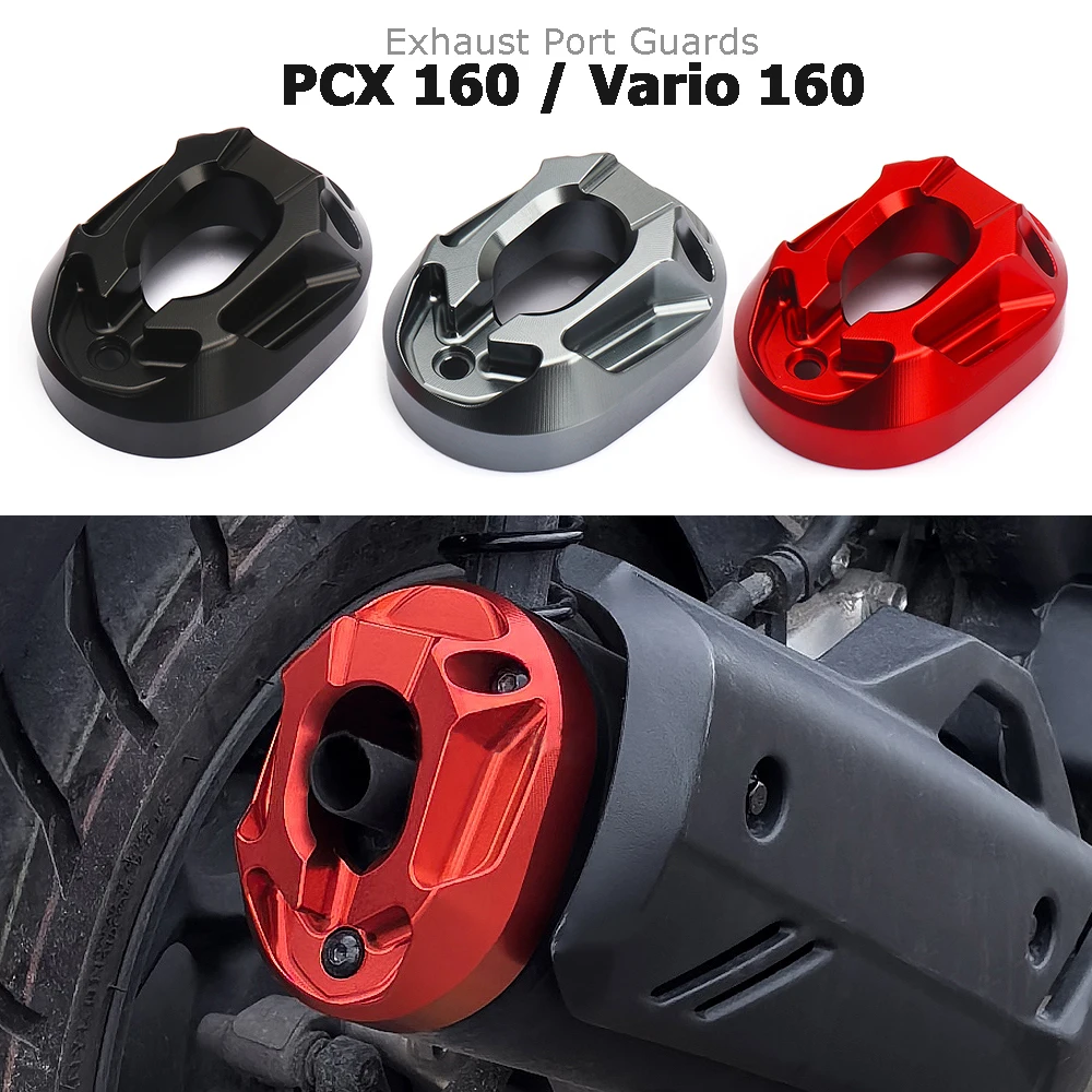 For Honda PCX160 PCX 160 vario160 Motorcycle Accessories Aluminum Exhaust Pipe Cover Decorator Exhaust Port Protective Cover