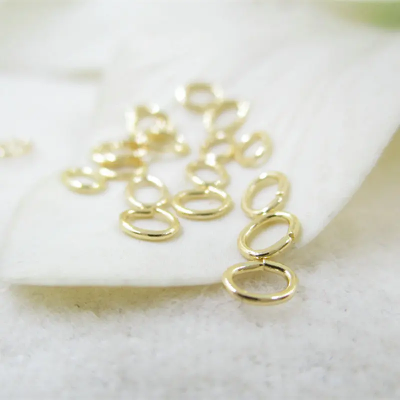 200PCS 2.6MM 3MM 3.5MM 4MM 14K Gold Color plated brass metal Open Jump Rings for jewelry making diy jewellery connector ring