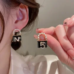 No.5 Letter C Earrings Luxury Number 5 Logo D V  G Copy Famous Brand Jewelry Coco Imitation Crush Cute Earrings with Stone Japan