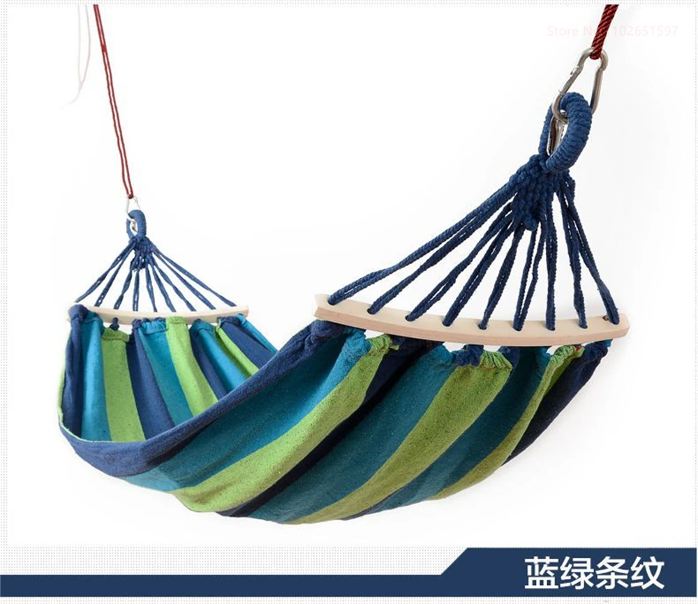 Outdoor Camping Hammock Thickening Canvas Parachute Hammock Anti-rollover Swing mesh Furniture Backyard Tree Hanging Bed