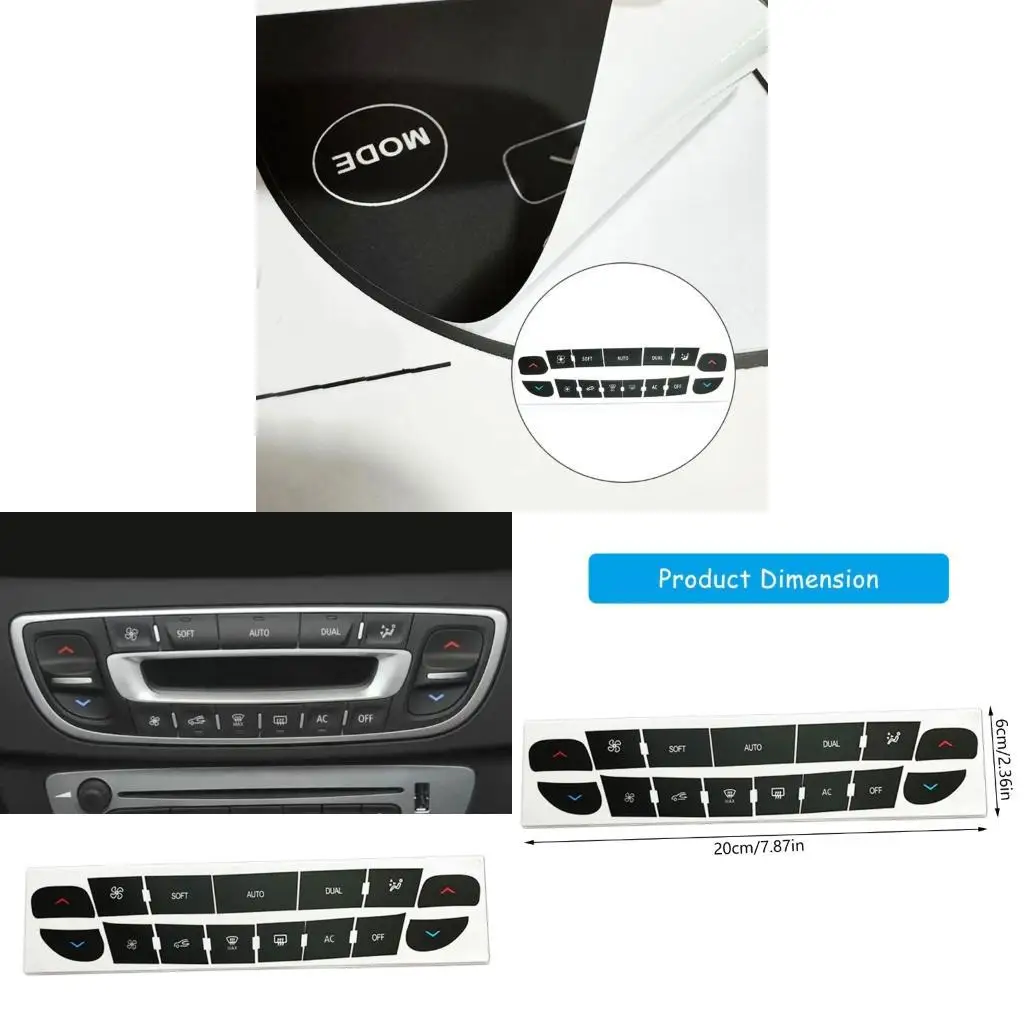 Quick Fix Air Con Control Cover Climate Button Renewal Sticker for Vehicle  