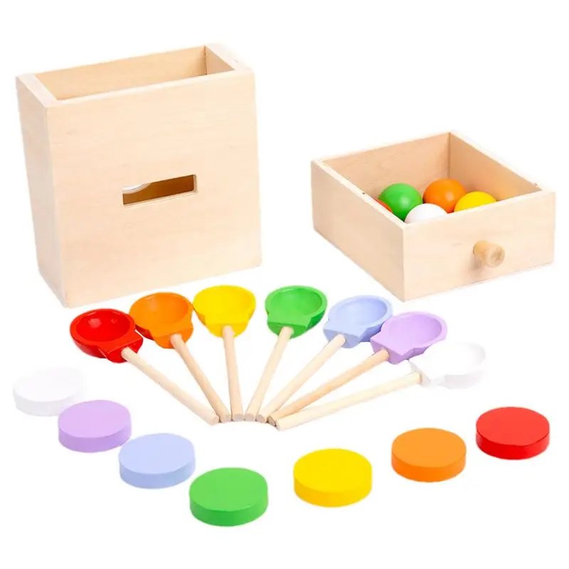 

Wooden Coin Box Color Shape Sorting Matching Kids Toys Developmental Coin Drop Wooden Educational Coin Matching Box For Boys