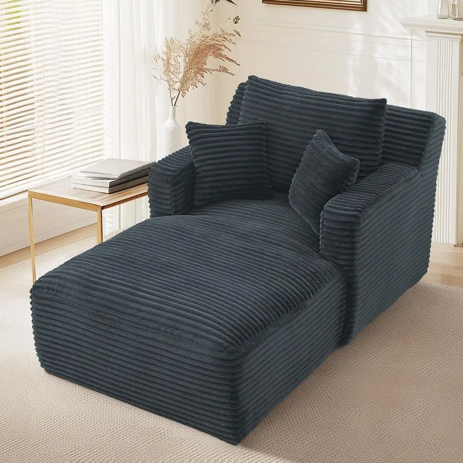 

Кресло-шезлонг для дома, большой диван без костей, удобный мягкий диван-кровать с 3 подушками, вельветовое облачное чтение