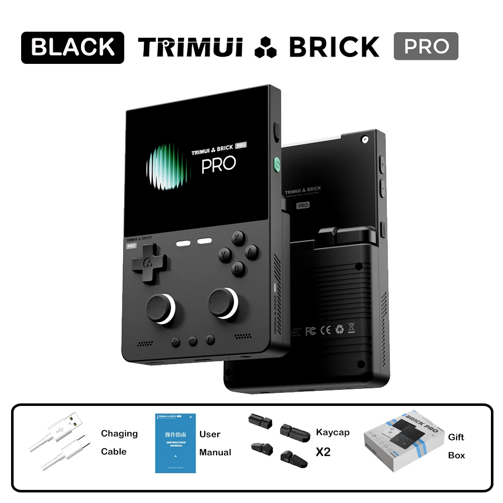 TrimUI Brick Pro Linux Open-Source Handheld-Konsole 3,95 Zoll Retro-Spielgerät Tragbarer Video-Geschenk für Gamer