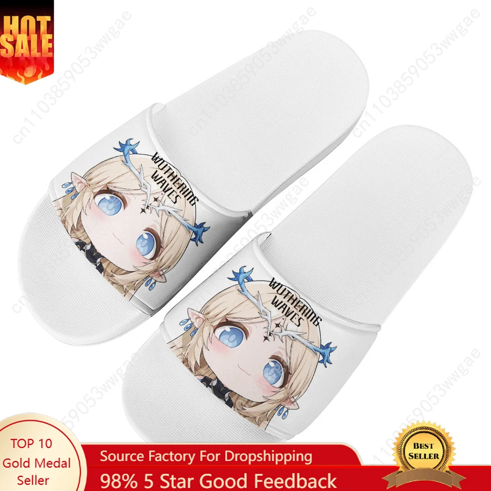 

Сандалии Wuthering Waves, домашние тапочки, обувь для воды, мужские и женские сандалии для подростков, сандалии для ванной комнаты, пляжа, бассейна, летние тапочки на заказ