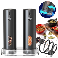 -A16I Larger Capacity Upgraded Electric Salt And Pepper Grinder Set, Rechargeable Salt Shaker With LED Light