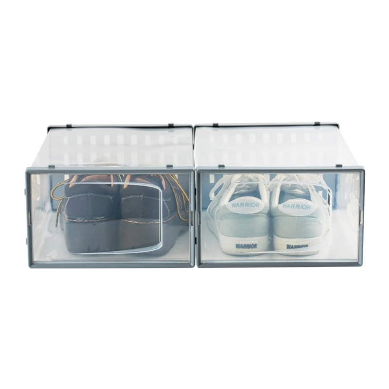 Clear Plastic Shoe Storage Box Thickened Stackable Shoe for Case Drawer Type Container for Men Women