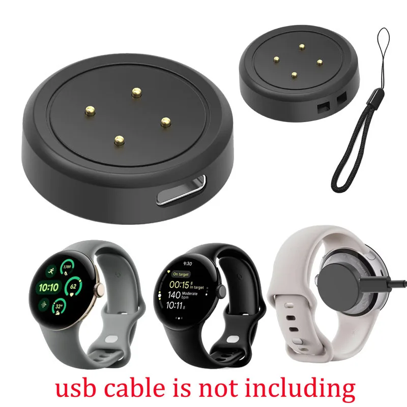 USB-C 도크 충전기 충전 어댑터 Pixel Watch 3/2 용 전원 충전 45mm 41mm Fitbit Versa 4/3 Sense 2/1 Smartwatch 액세서리