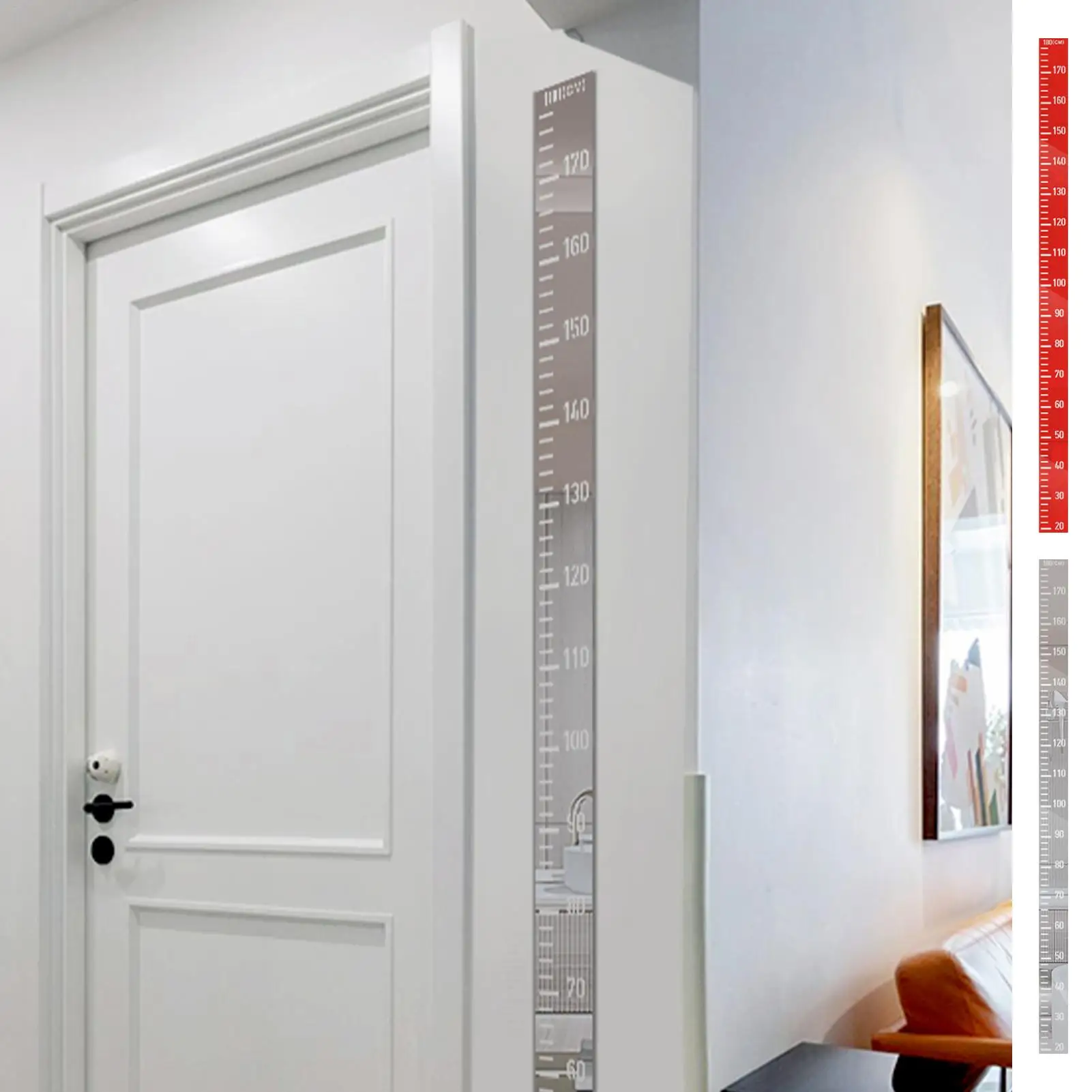 Mirror Growth Chart Height Measuring Sticker Mirror Growth Chart Wall Decor For Living Room Bedroom Children's Room Kindergarten