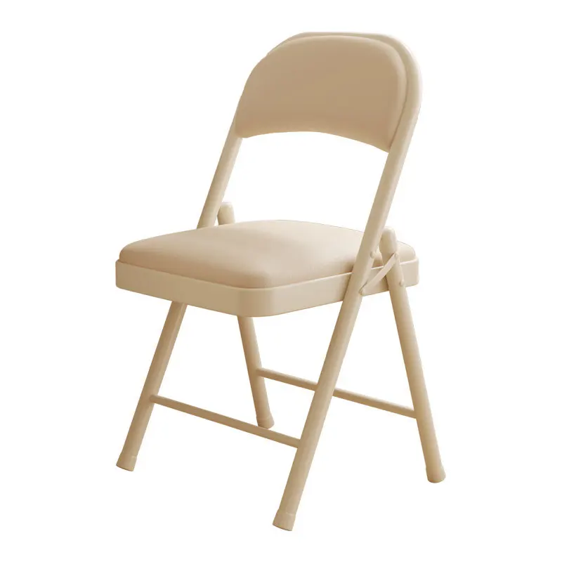 Folding chair, household simple dormitory chair, student dormitory armchair, metal exhibition news chair image 5