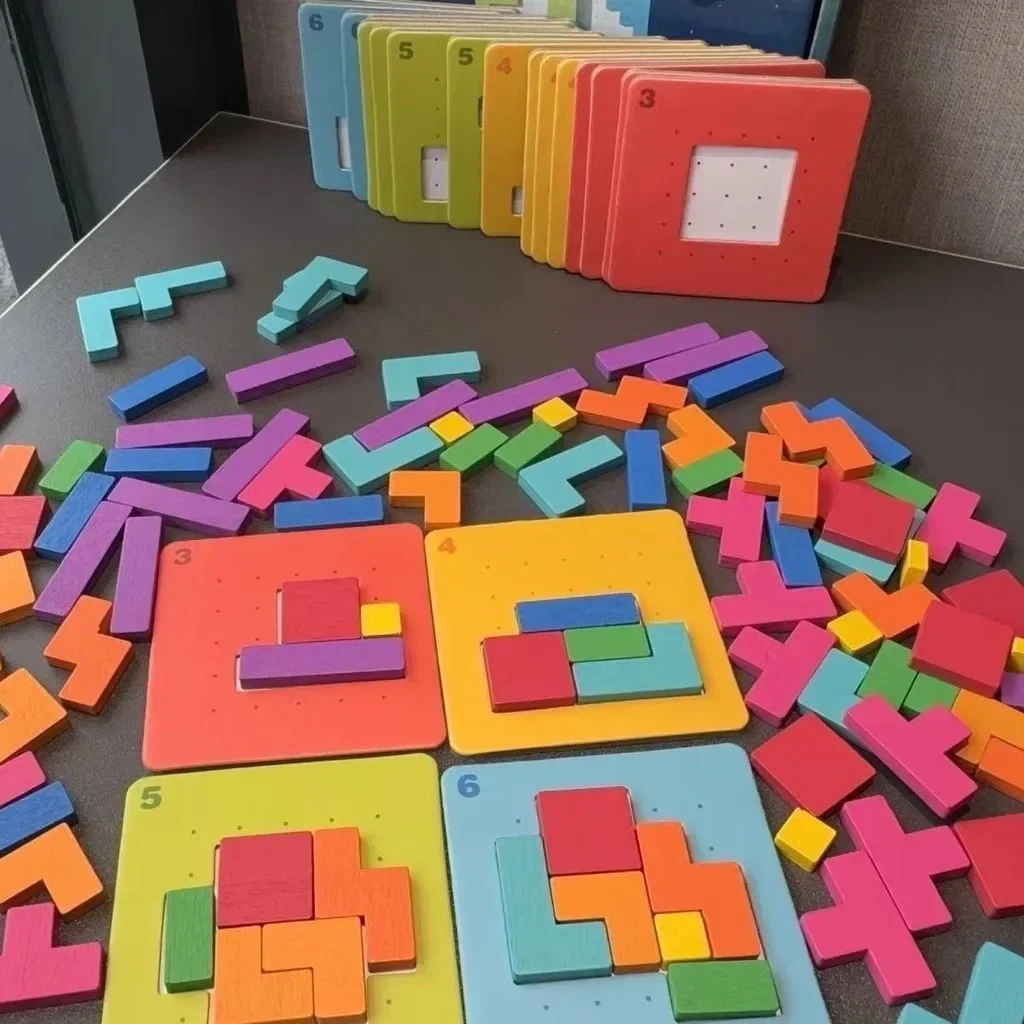 1 sets kleurrijk spel Brain Teaser voor kinderen voor geestsoefening Kinderspeelgoed Cadeau-uitdaging voor twee spelers