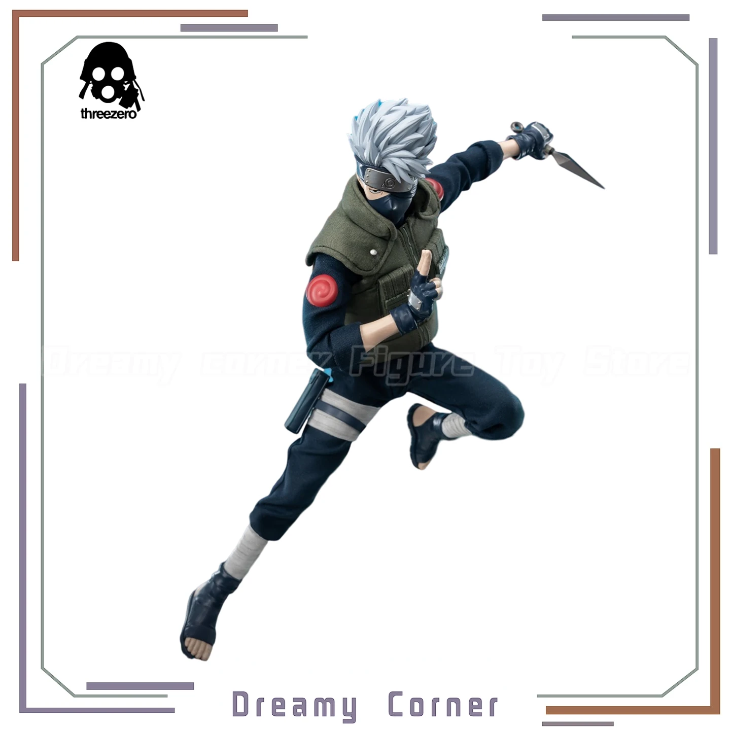 

【В наличии】Оригинальная фигурка Threezero NARUTO Hatake Kakashi 1/6, экшн-фигурка, модель, подарок, орнамент, игрушка