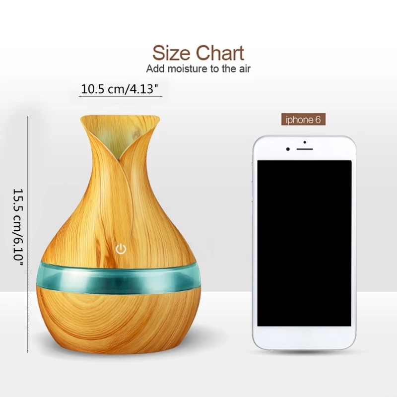 Humidificador de aire de 300ML con lámparas de Ambiente, Material PP/ABS para cabecera de dormitorio