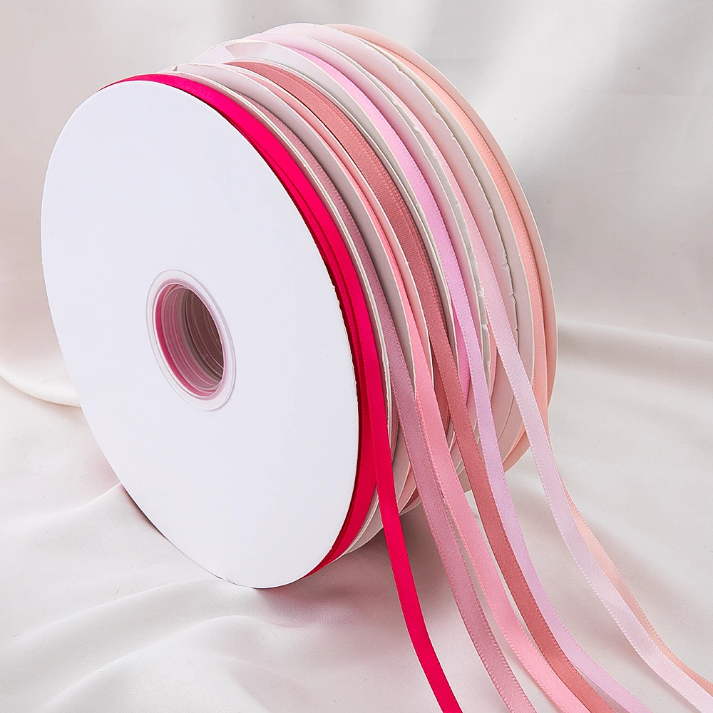 1 ロール (≈100 ヤード) 幅 6 ミリメートルリボン工芸品結婚式の装飾 DIY グログランリボン弓ギフトカードラッピング用品
