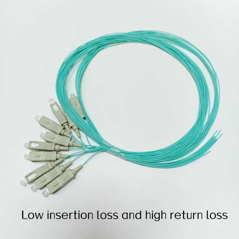 100PCS OM3 Fiber Optic Pigtail SC UPC 0.9Mm Simplex PVC 10 Gigabit Multimode OM3 SC UPC FTTH