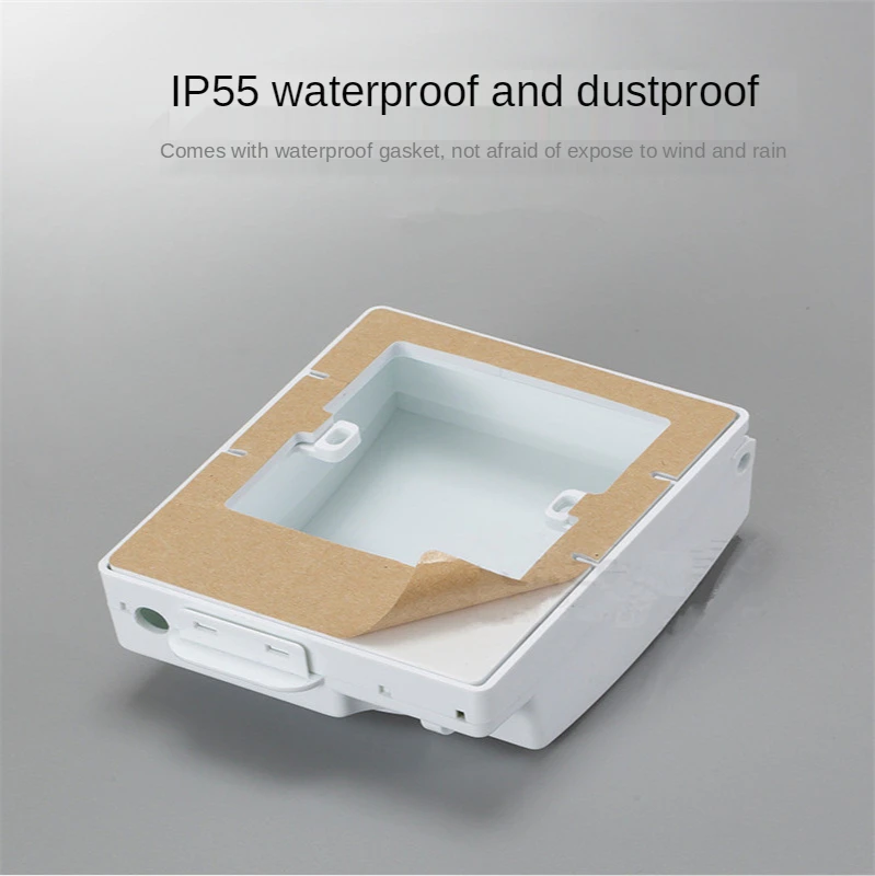 Lockable Wall-mounted Socket Waterproof Dustproof Box Outdoor 86 Type Splash-proof Switch Socket Anti-shock Protection Cover