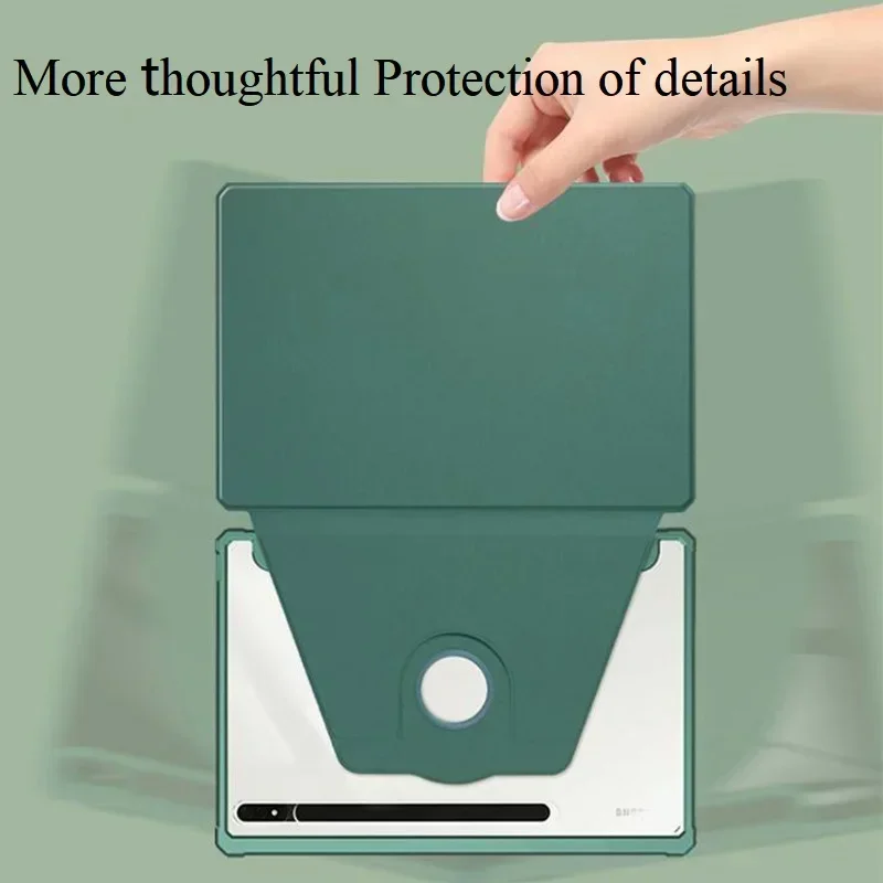 360° Rotation Acylic Case for Samsung Galaxy S9 S8 S7 plus FE 12.4 Protective Cover Galaxy Tablet S9 S7 S8 11 With Pencil Hoder