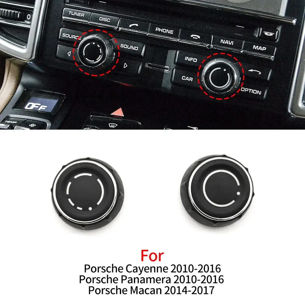 

Car Center Console Audio Volume Knob Cover CD Control Switch Button Replacement For Porsche Cayenee Panamera Macan 970