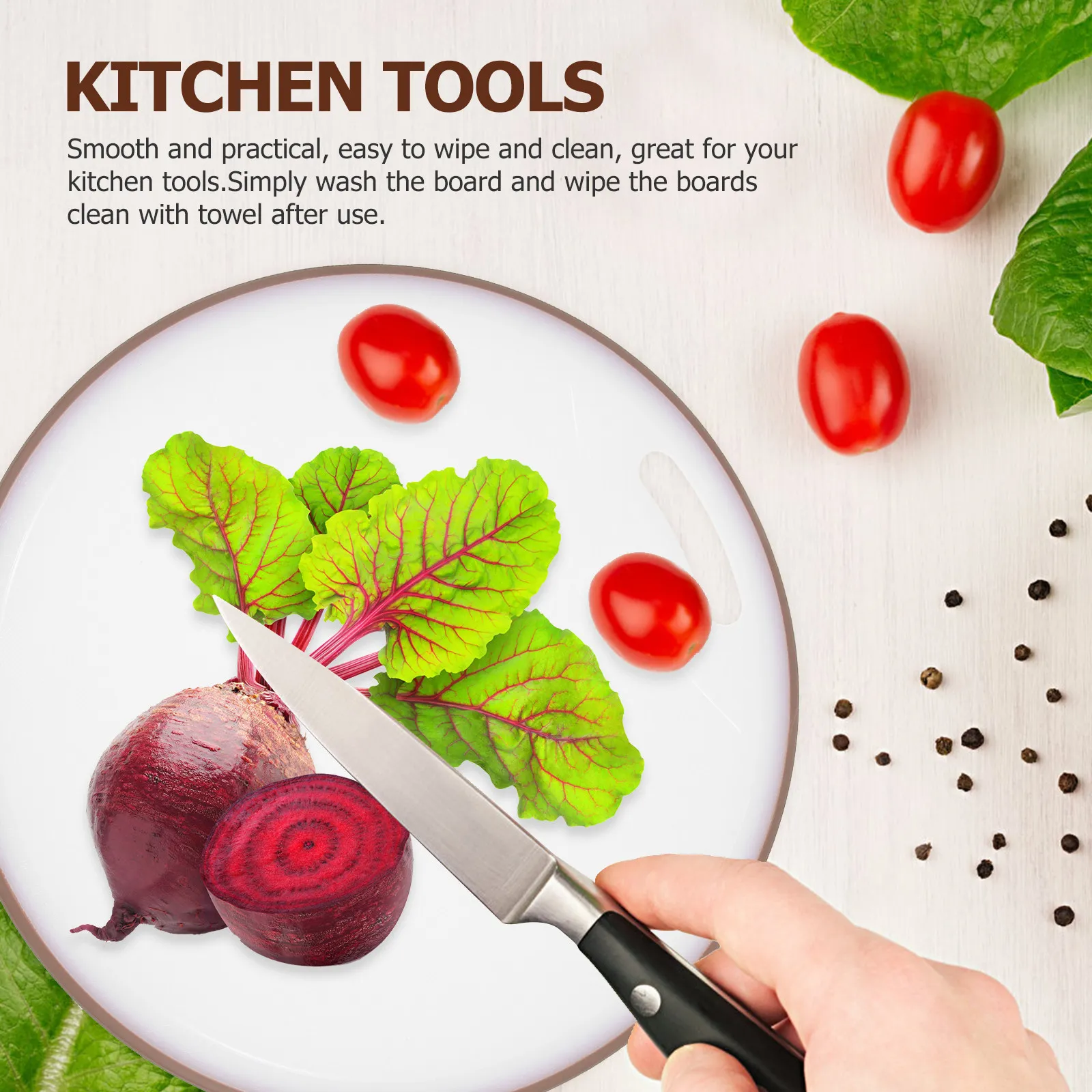 Pe Plastic Cutting Board Premium Material Household Kitchen Board Multipurpose Chopping Block Practical Convenient Desktop view 3