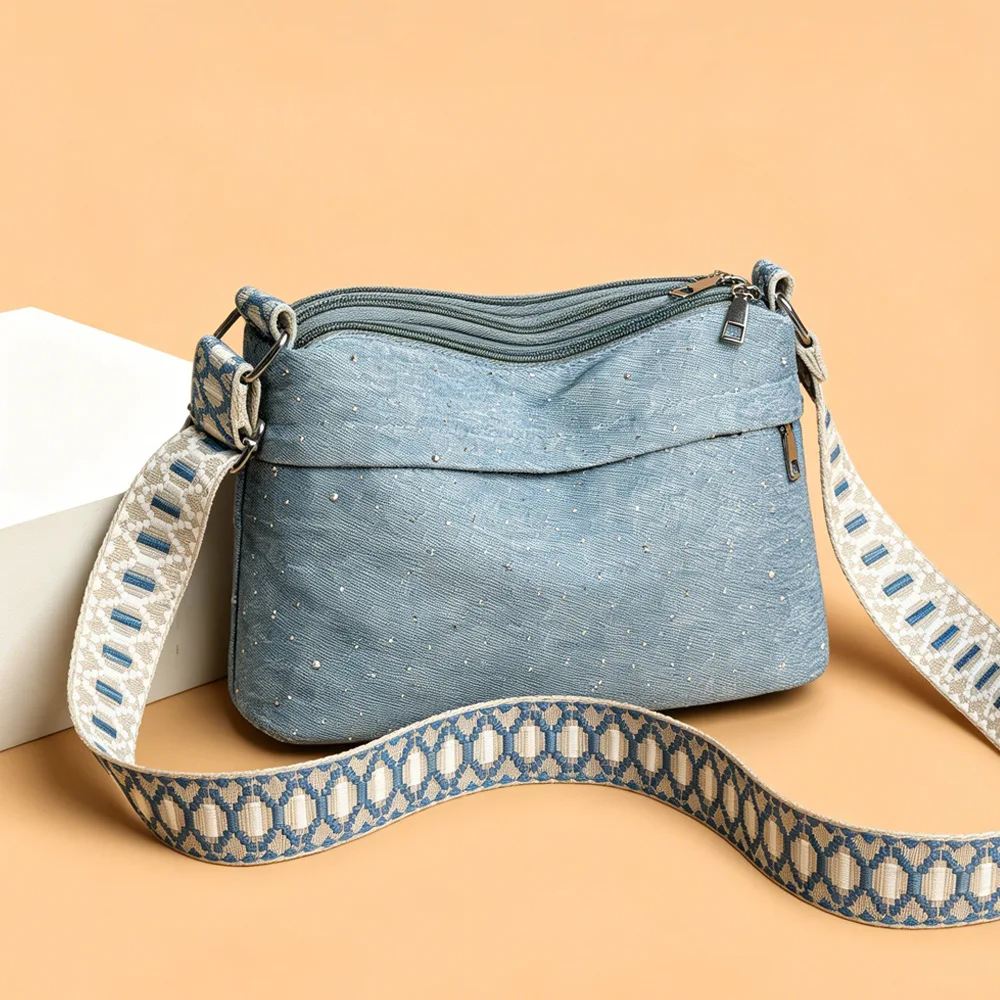 Casual rivet Women Crossbody Shoulder Bag, Soft Roomy Daily Carry handbag for Everyday Commute, Outdoor Camping, School Use
