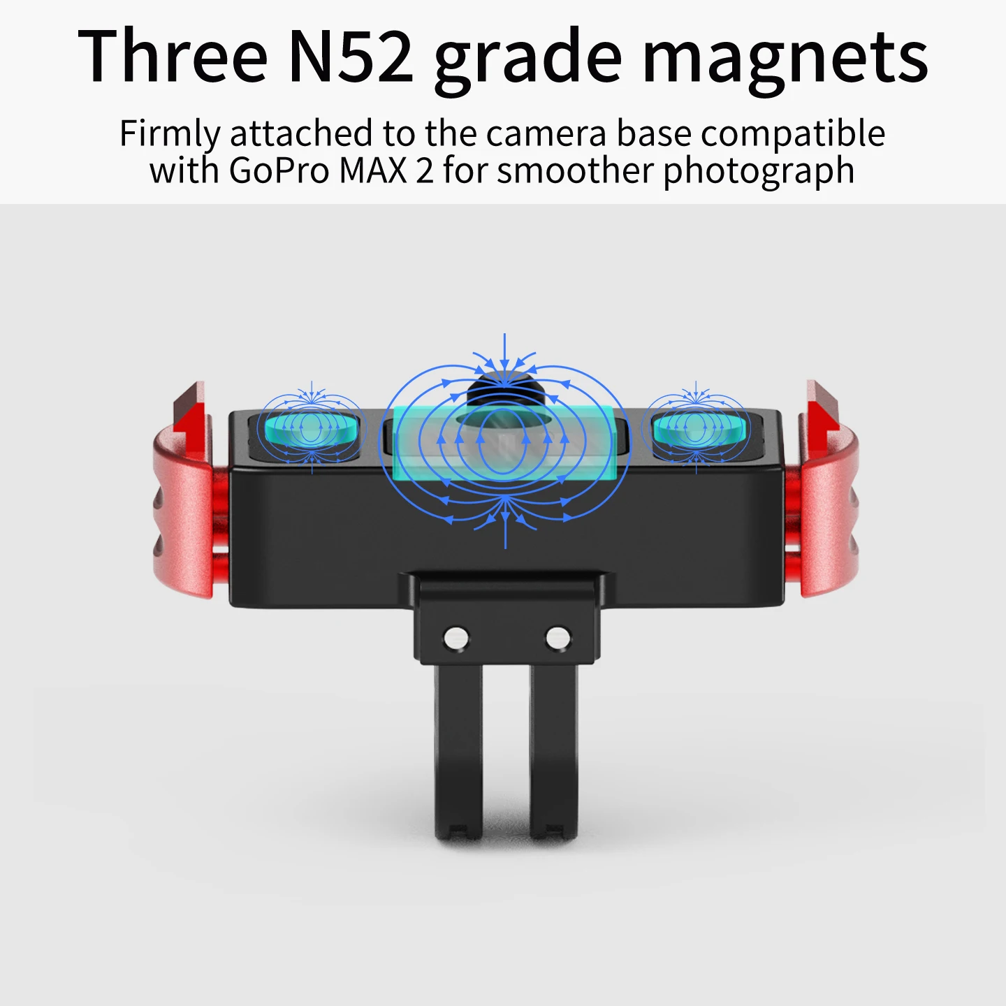 Neue Dual Lock Magnetische Quick Release Basis Action Kamera Stativ Halter 1/4 Anti Umkehr Halterung für GoPro MAX 2 für Go Pro Hero 13 – Detail 2