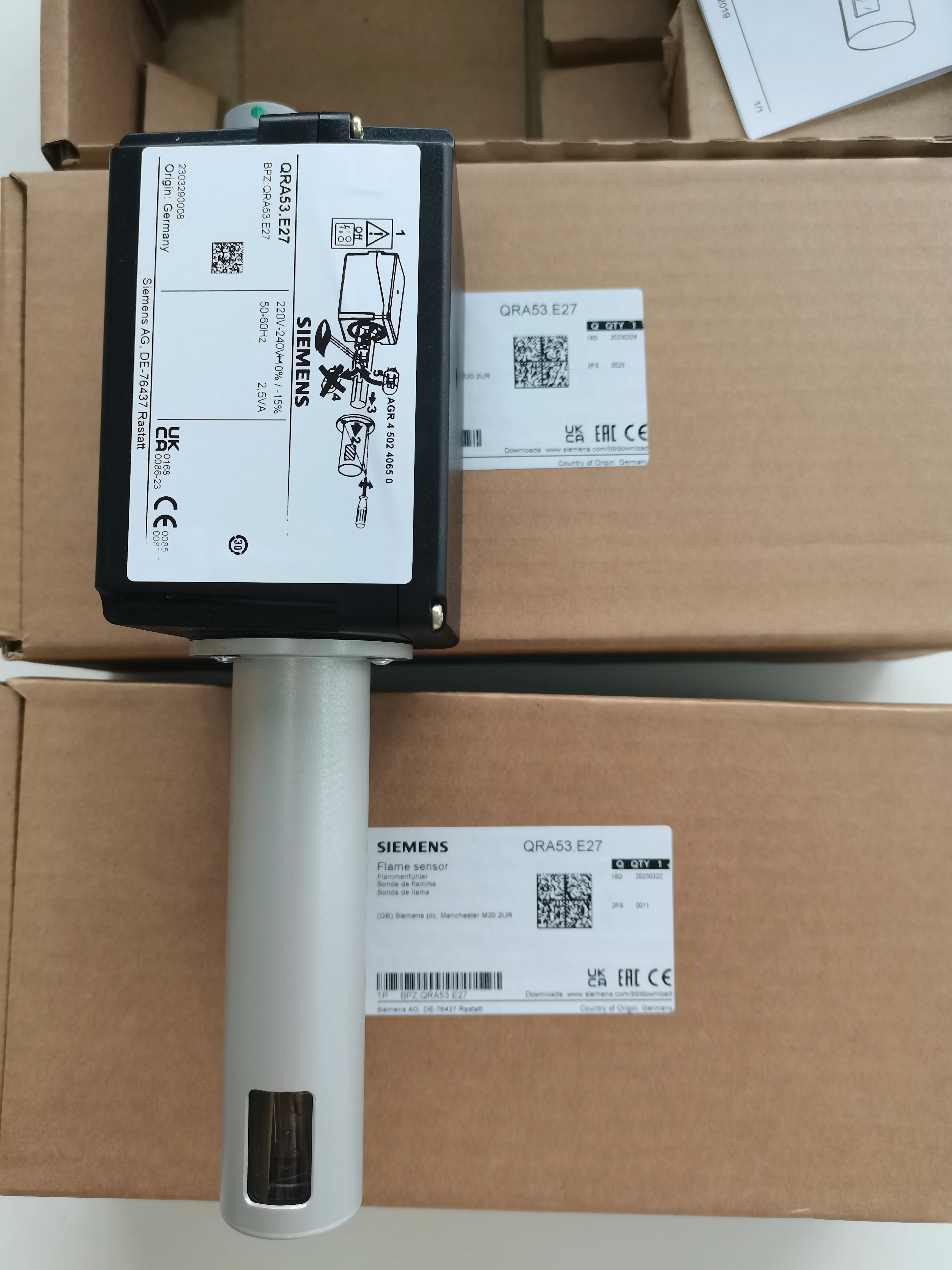 

Flame Detector QRA53.E27 burner Ultraviolet Flame Amplifier QRA53