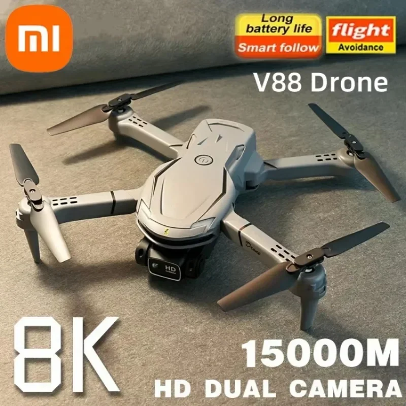 XIAOMI MIJIA V88 Drone 5G 8K HD Professional Dual Camera Aerial Photography 15000m Remote Control Aircraft Quadcopter 2024 New