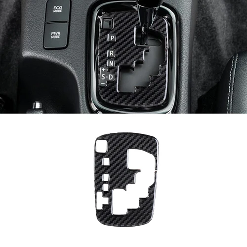 Para Toyota Hilux 2015-2021 Panel indicador de cambio de marchas de Control Central de fibra de carbono cubierta embellecedora pegatinas decorativas interiores de coche
