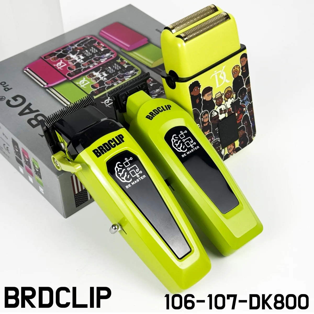 BRDCLIP 106 107 DK800 Профессиональный парикмахерский комплект с базовым зарядным устройством Машинка для стрижки волос 7500 об/мин Лезвие DLC Триммер 8000 об/мин Бритва 9000 об/мин